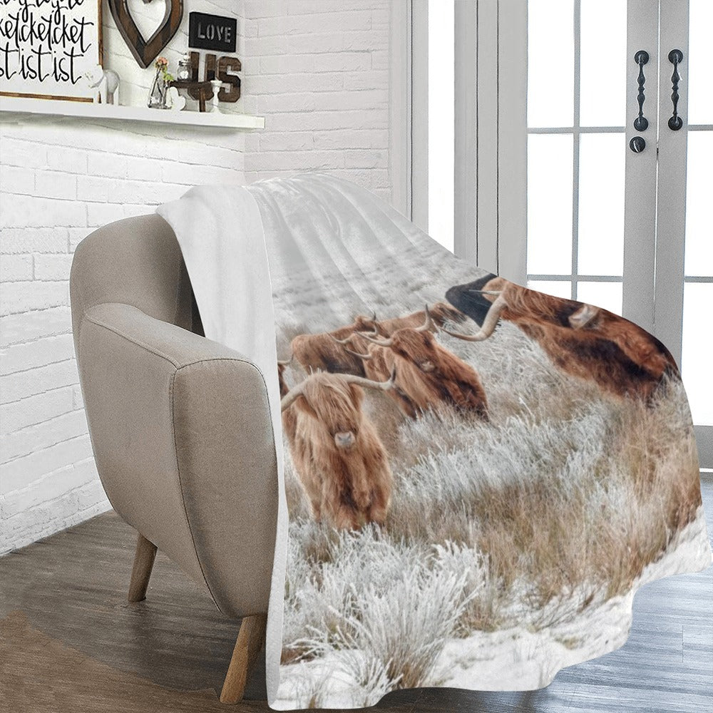Baha Ranch Highland Cow Throw Blanket Ultra-Soft Micro Fleece Blanket 60" x 80" Made in America by Baha Ranch Western...