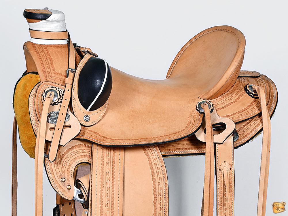 Western Horse Wade Saddle American Leather Ranch Roping Tan