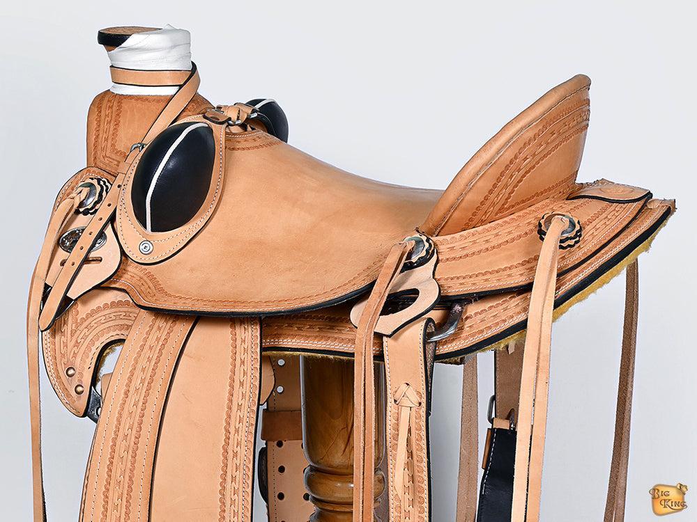 Western Horse Wade Saddle American Leather Ranch Roping Tan