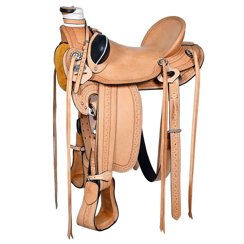 Western Horse Wade Saddle American Leather Ranch Roping Tan