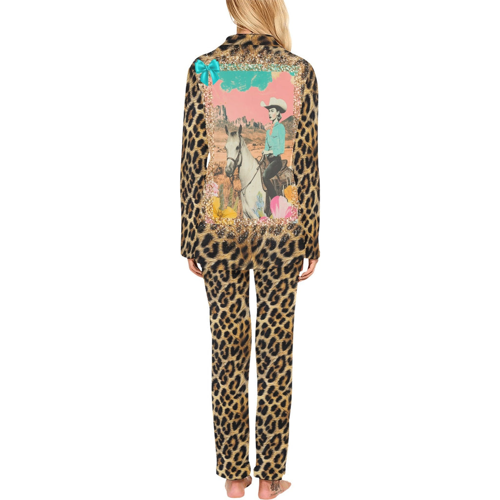 Baha Ranch Retro Pop Western Leopard Pajamas Set by Baha Ranch Western Wear - product image 4