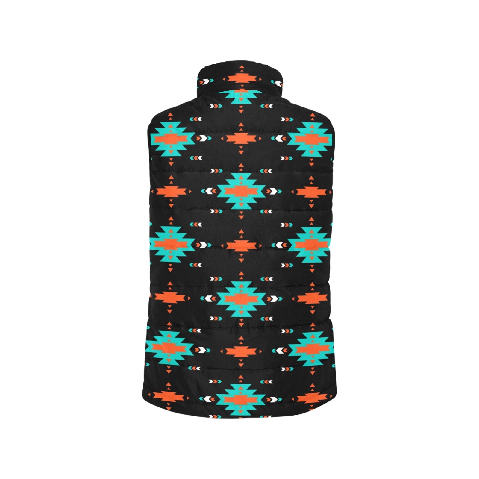 Baha Ranch Turquoise Orange Aztec Women's Western Puffy Vest by Baha Ranch Western Wear - product image 4