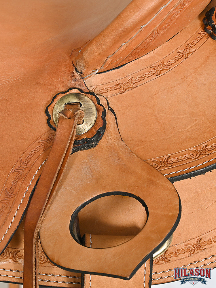 HILASON Western Horse Saddle American Leather Ranch Roping Trail Tan | Hand Tooled Wade & For Horses