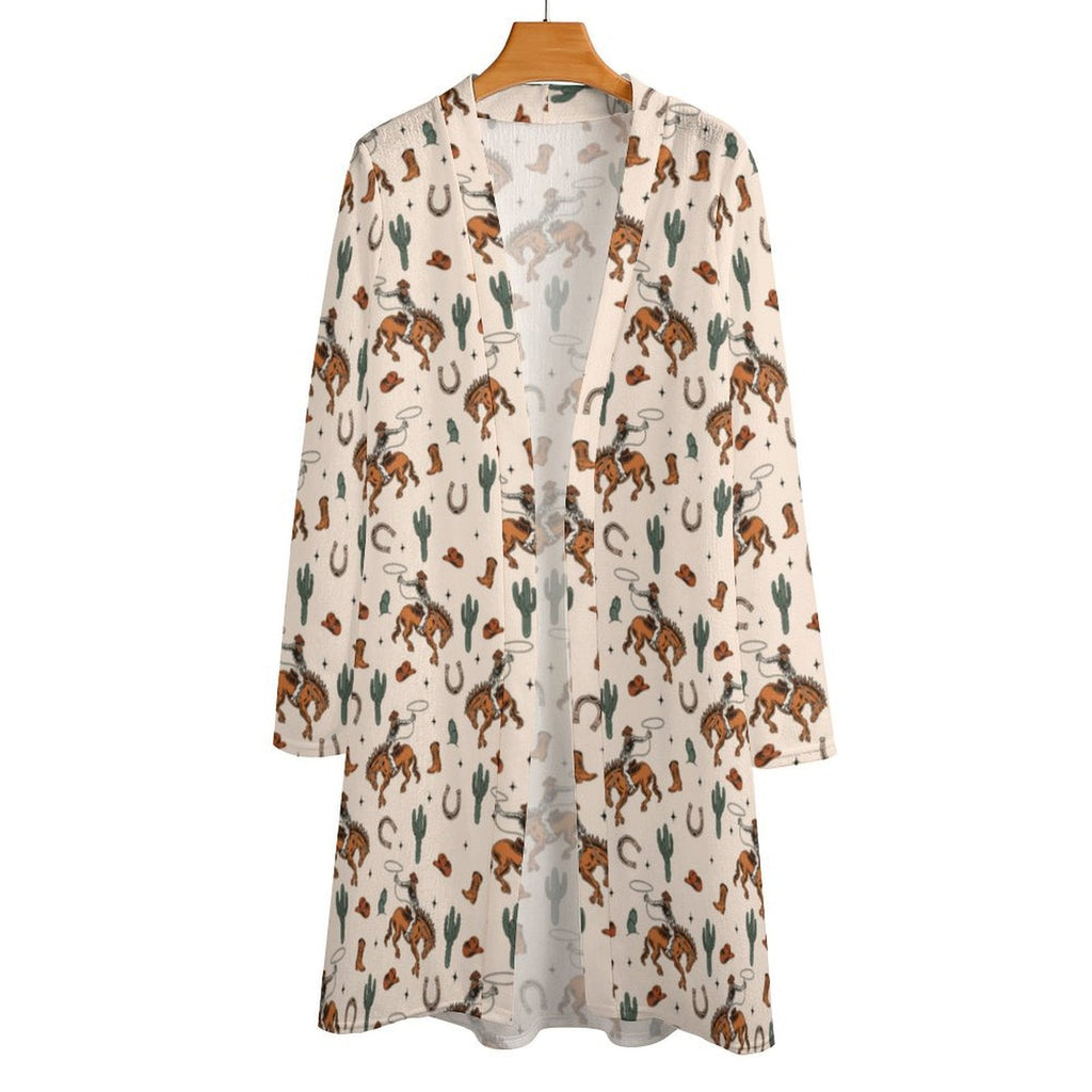 Baha Ranch Rodeo Cowboy Print Lightweight Cardigan by Baha Ranch Western Wear - product image 9