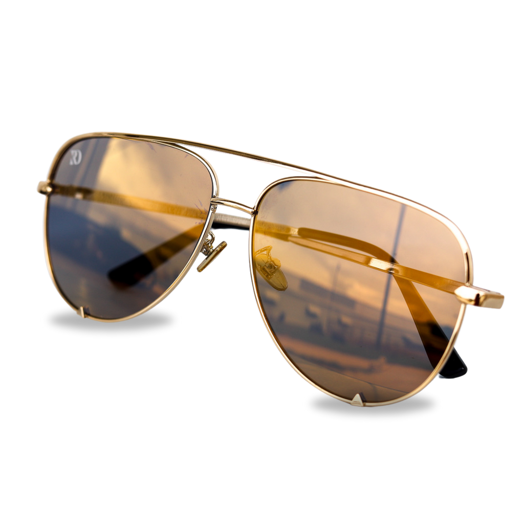 LAREDO AVIATOR SUNGLASSES | RD (light gold) — view 2