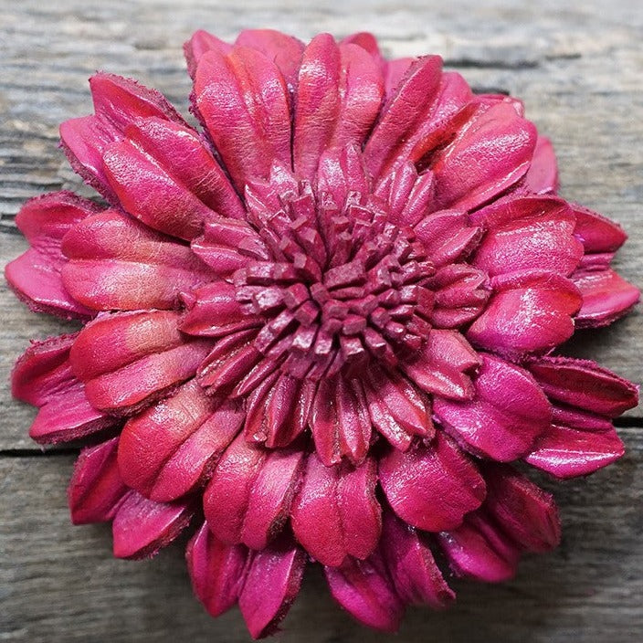 Hand Painted Leather Flowers - Daisies — view 5
