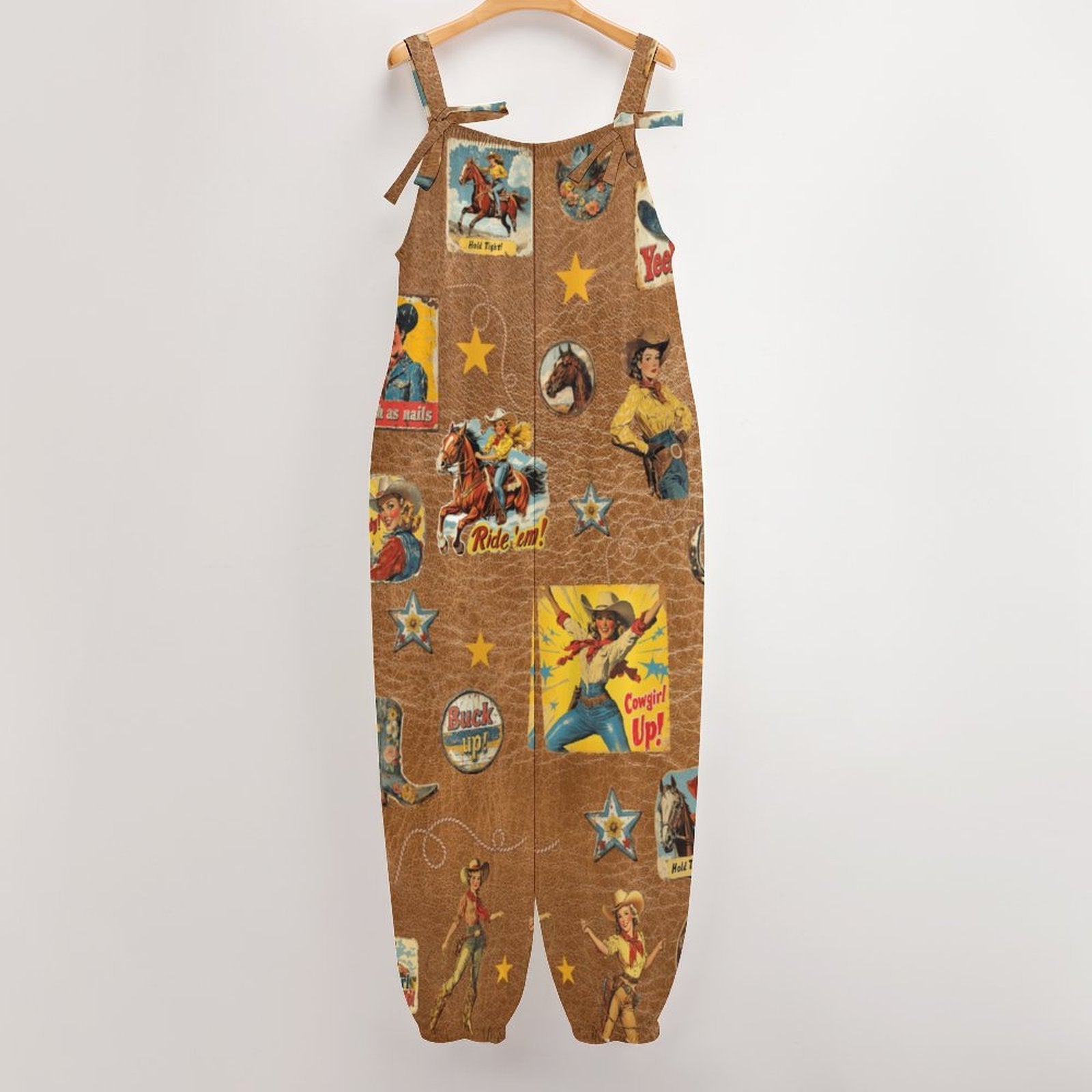 Baha Ranch Vintage Cowgirl Collage Overalls Jumpsuit by Baha Ranch Western Wear - product image 4