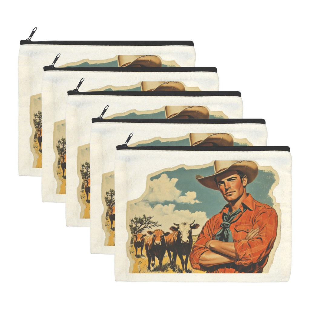 Baha Ranch Cowboy Cattle Rancher pack of 5 Cosmetic Bags Made in America by Baha Ranch Western Wear - product image 2