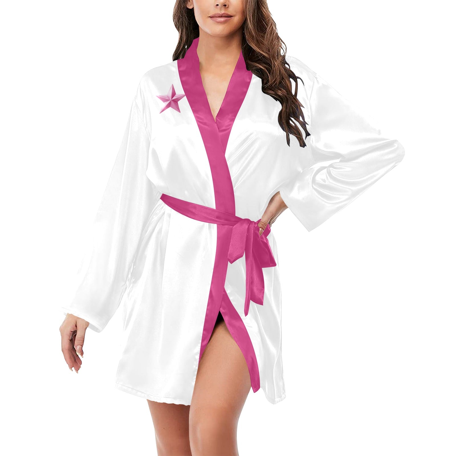 Baha Ranch Bridesmaid Boots Women's Belted Satin Feel Dressing Lounge Robe by Baha Ranch Western Wear - product image 2
