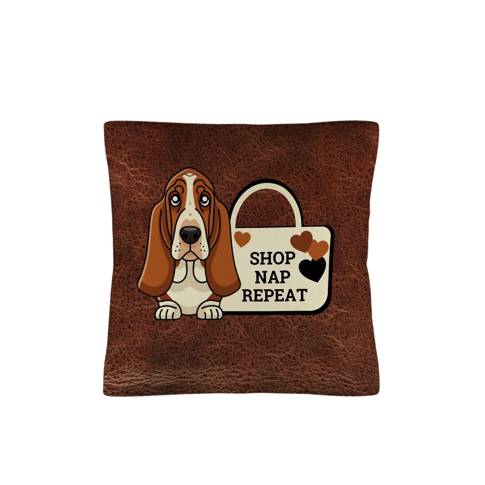 Baha Ranch Basset Hound Shop Nap Repeat Pillow Case Made in America by Baha Ranch Western Wear - product image 2