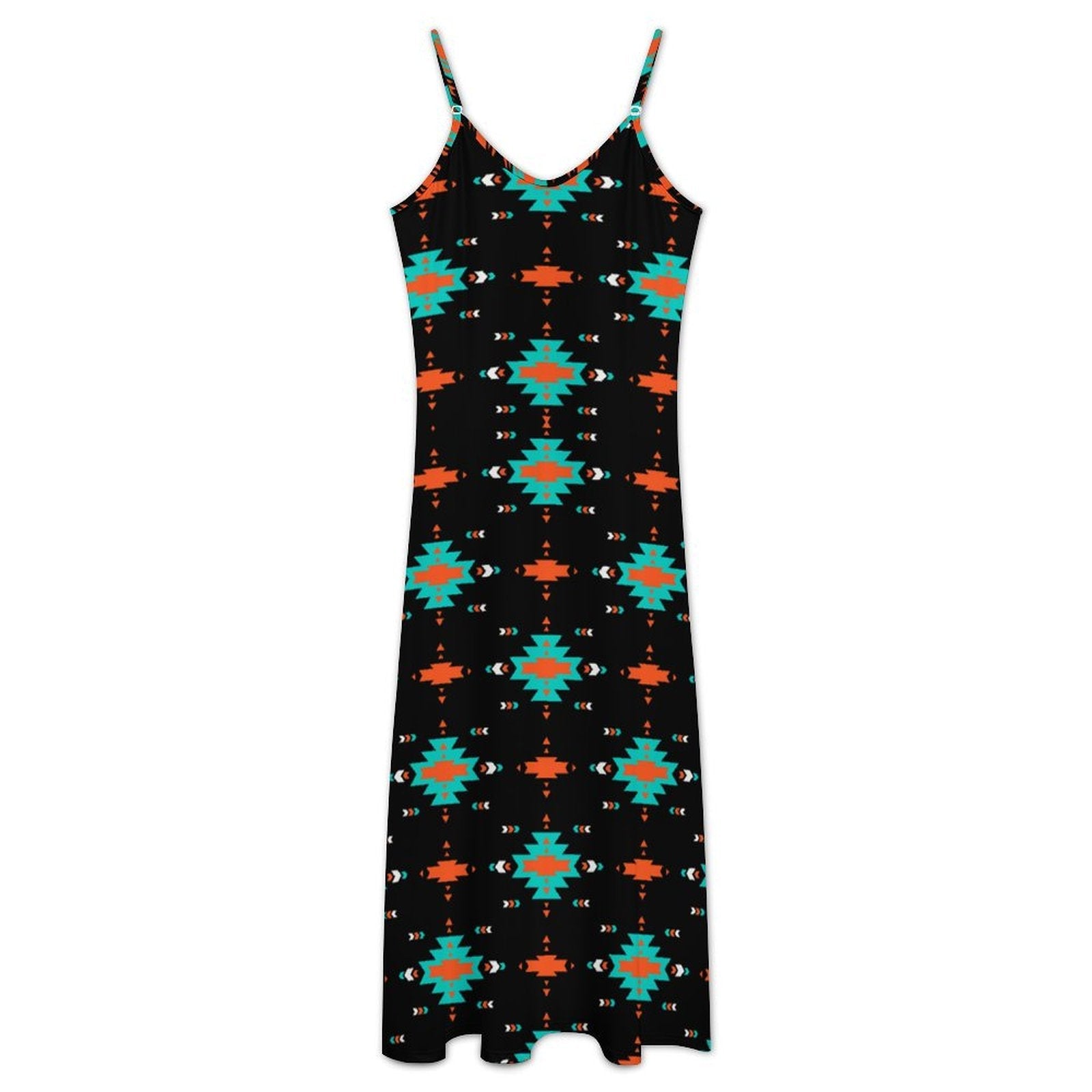 Baha Ranch Turquoise Orange Aztec Western Maxi Dress by Baha Ranch Western Wear - product image 2