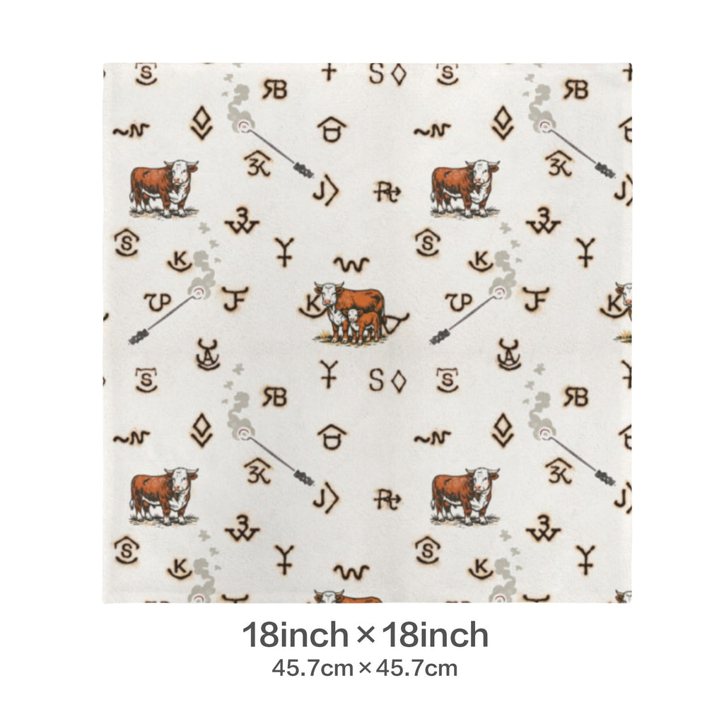 Baha Ranch Hereford Brands Velvety Soft Pillow Cover Made in America by Baha Ranch Western Wear - product image 3
