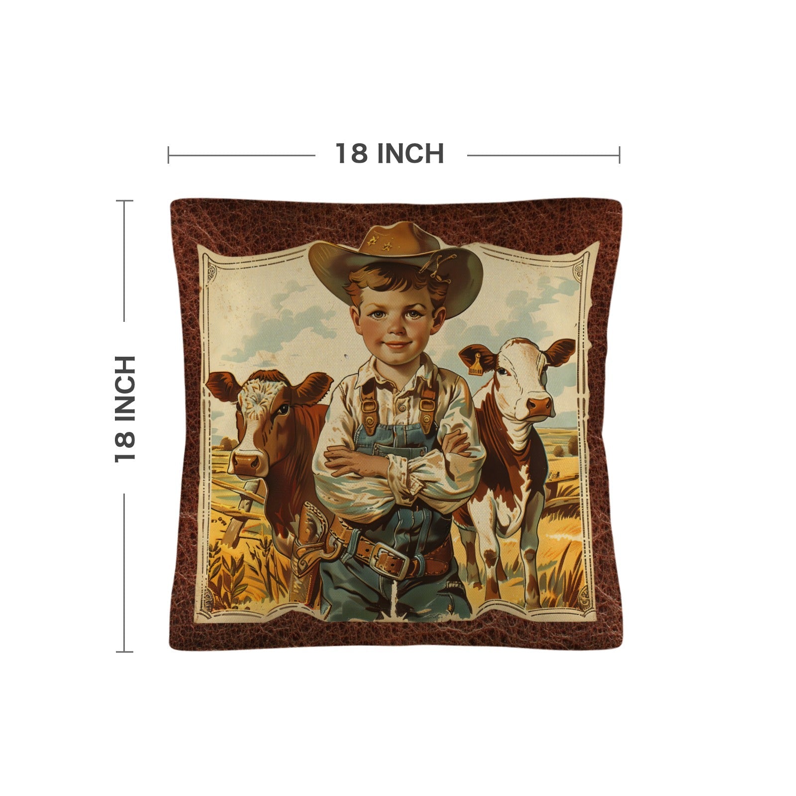 Baha Ranch Vintage Cowboy Pillow Case Made in America by Baha Ranch Western Wear - product image 5