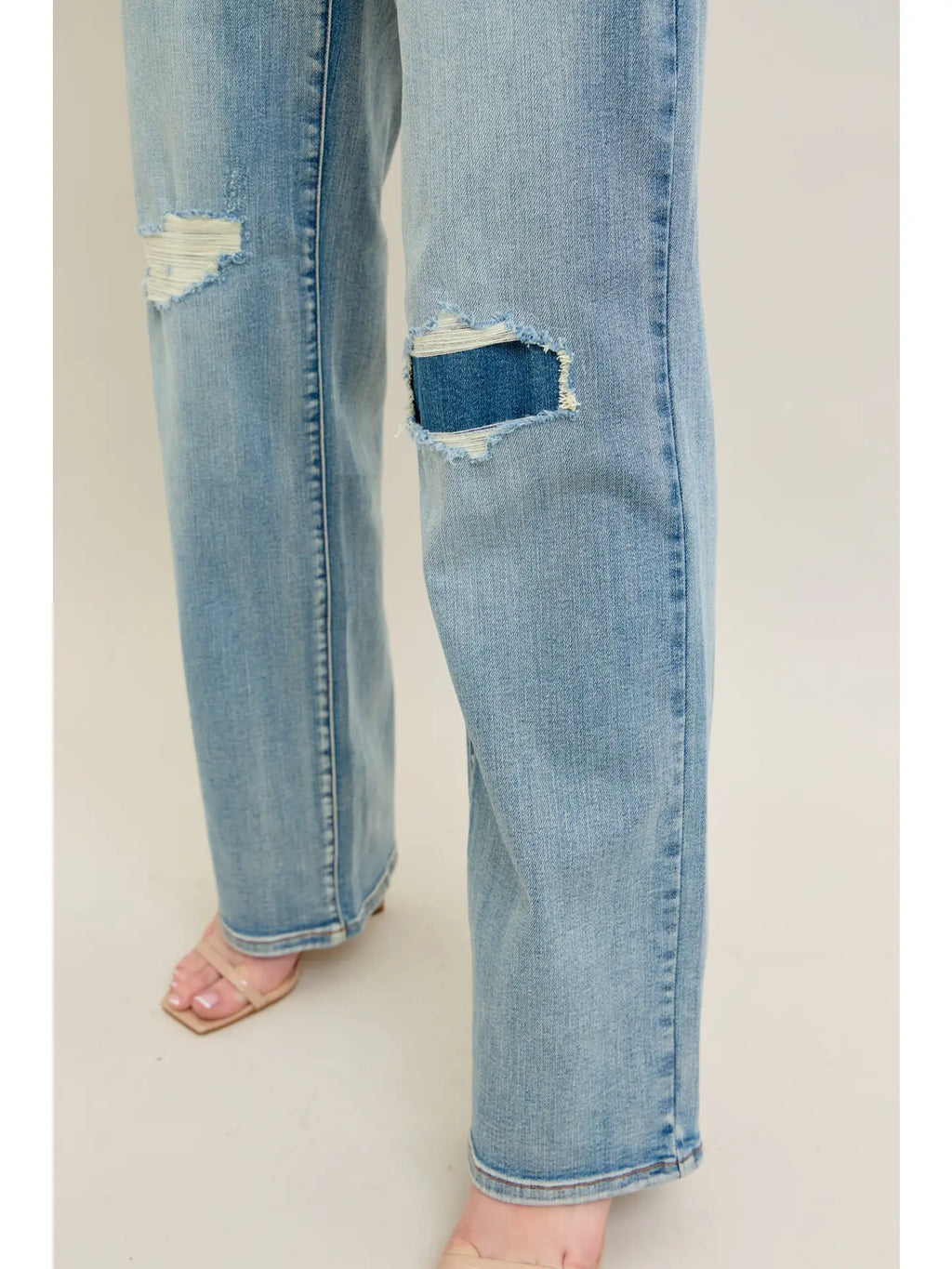 Mae Distressed Straight Denim | Jeans — view 3