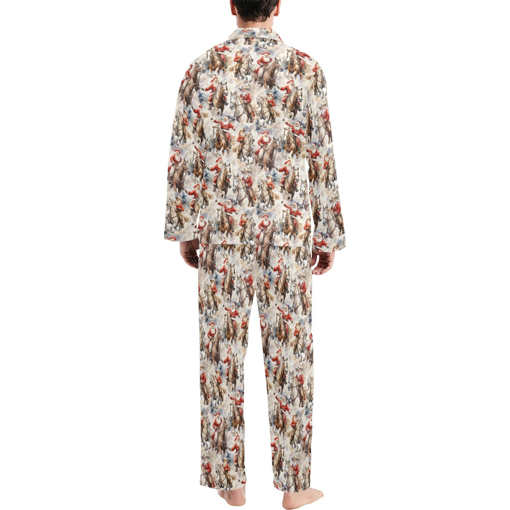 Baha Ranch Western Cowboy Santa Christmas Men's Pajamas by Baha Ranch Western Wear - product image 3