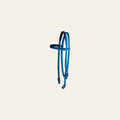 3/4" Hilason Browband Double Ply Nylon Nickel Plated Hardware Horse Headstall