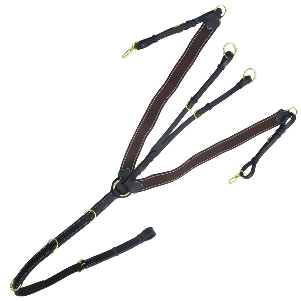 ExionPro Heart Shape 3 Point Breastplate - Matching Elastic by Bridles & Reins
