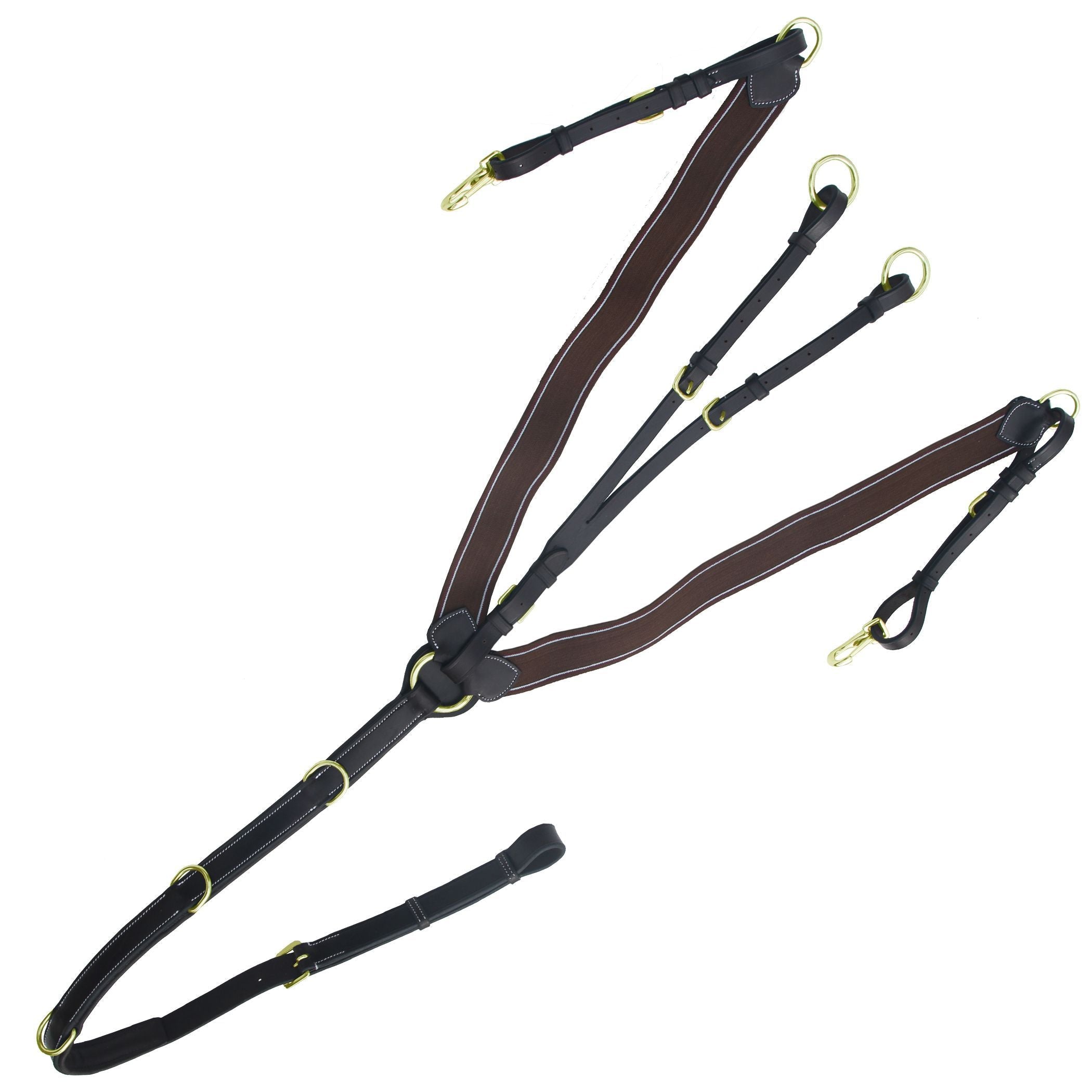 ExionPro Heart Shape 3 Point Breastplate - Matching Elastic by Bridles & Reins