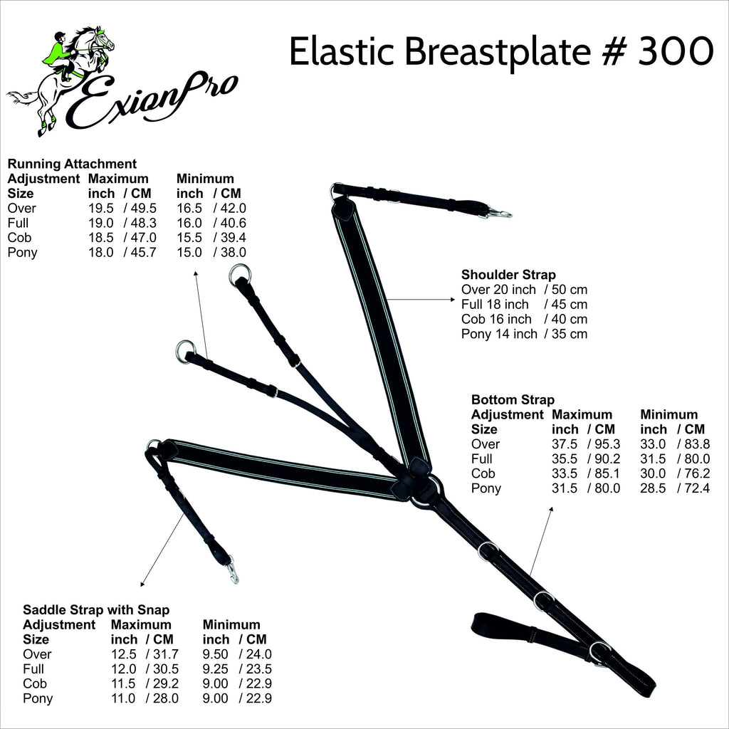 ExionPro Heart Shape 3 Point Breastplate - Matching Elastic by Bridles & Reins - alternate view 9