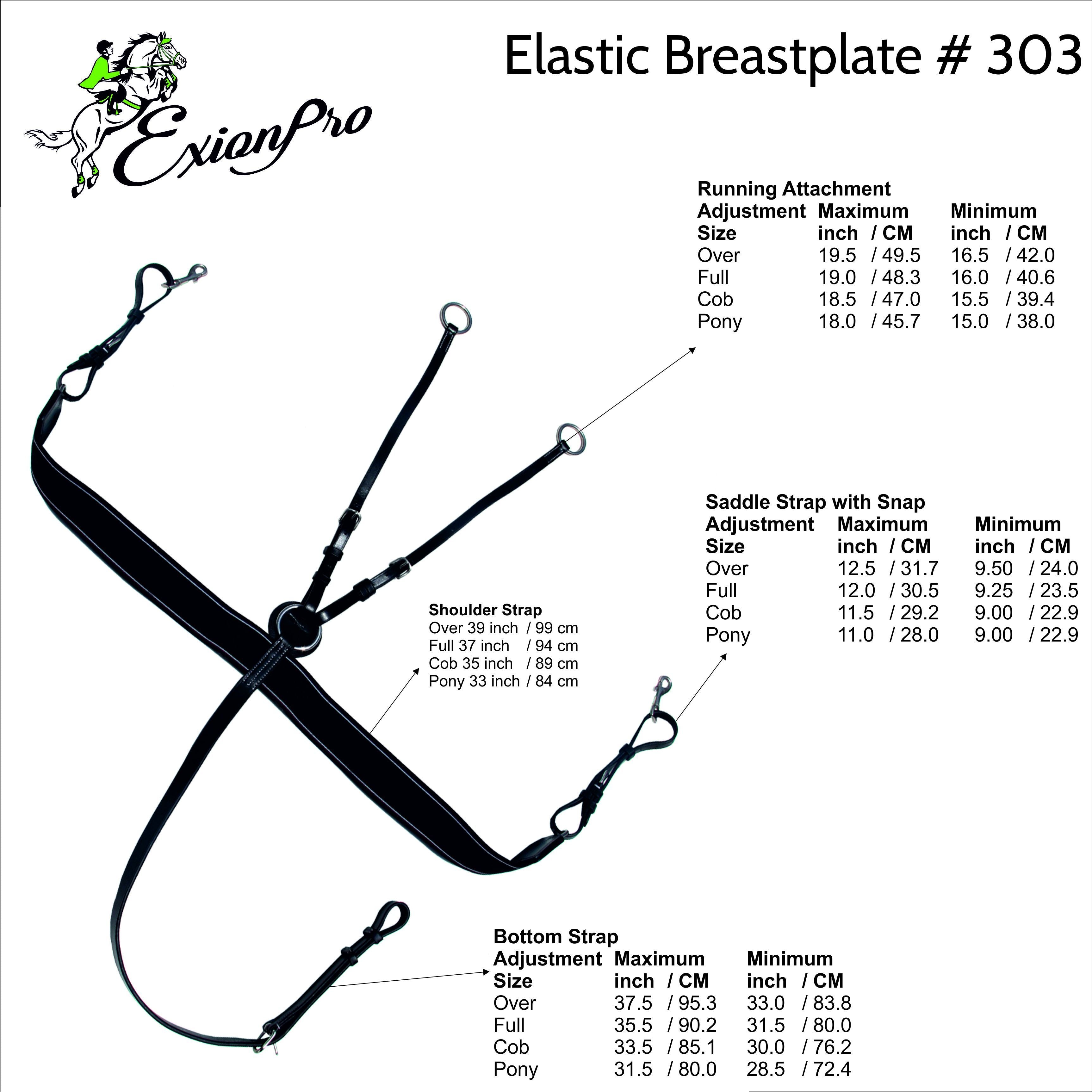 ExionPro Elastic Breastplate with Girth Strap by Bridles & Reins - alternate view 6