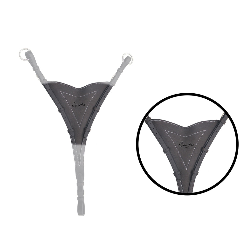 ExionPro Soft Leather Bib Running Martingale Attachment by Bridles & Reins - alternate view 6