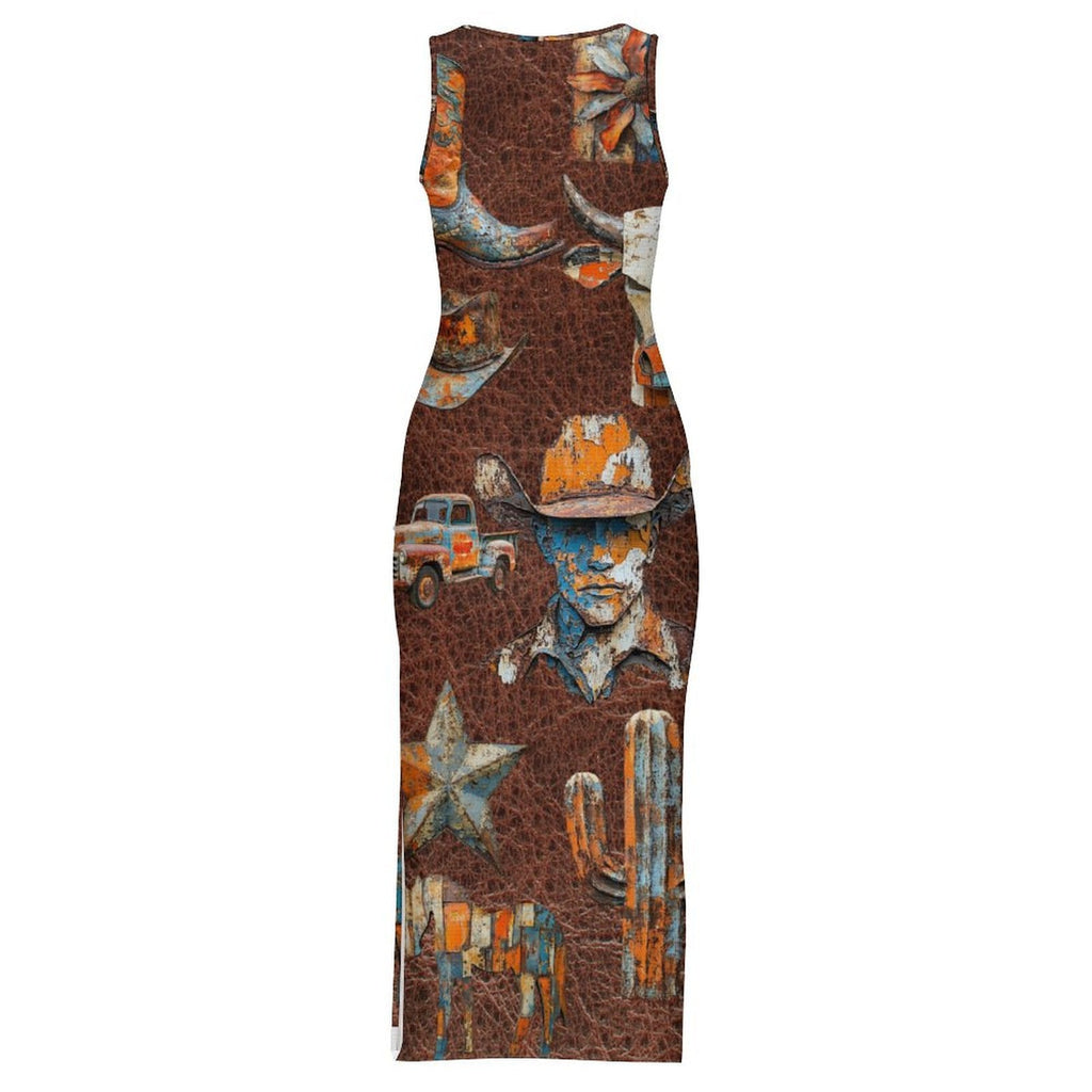 Baha Ranch Cowboy Treasures Bodycon Maxi Dress by Baha Ranch Western Wear - product image 6