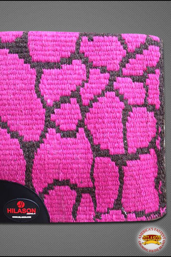 Hilason Horse Western Saddle Blanket New Zealand Wool Pink