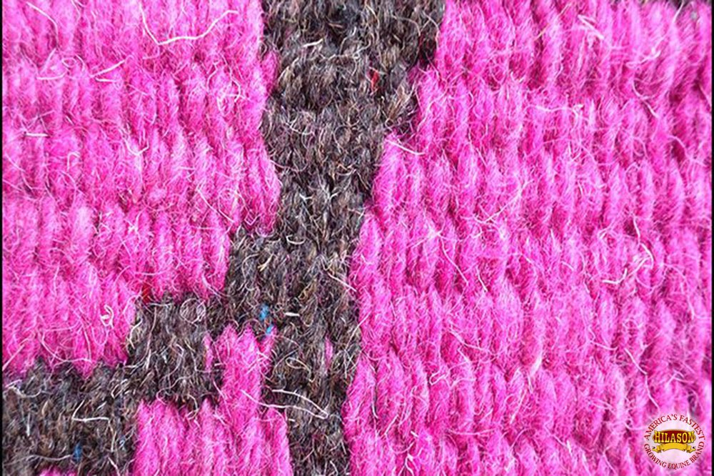 Hilason Horse Western Saddle Blanket New Zealand Wool Pink