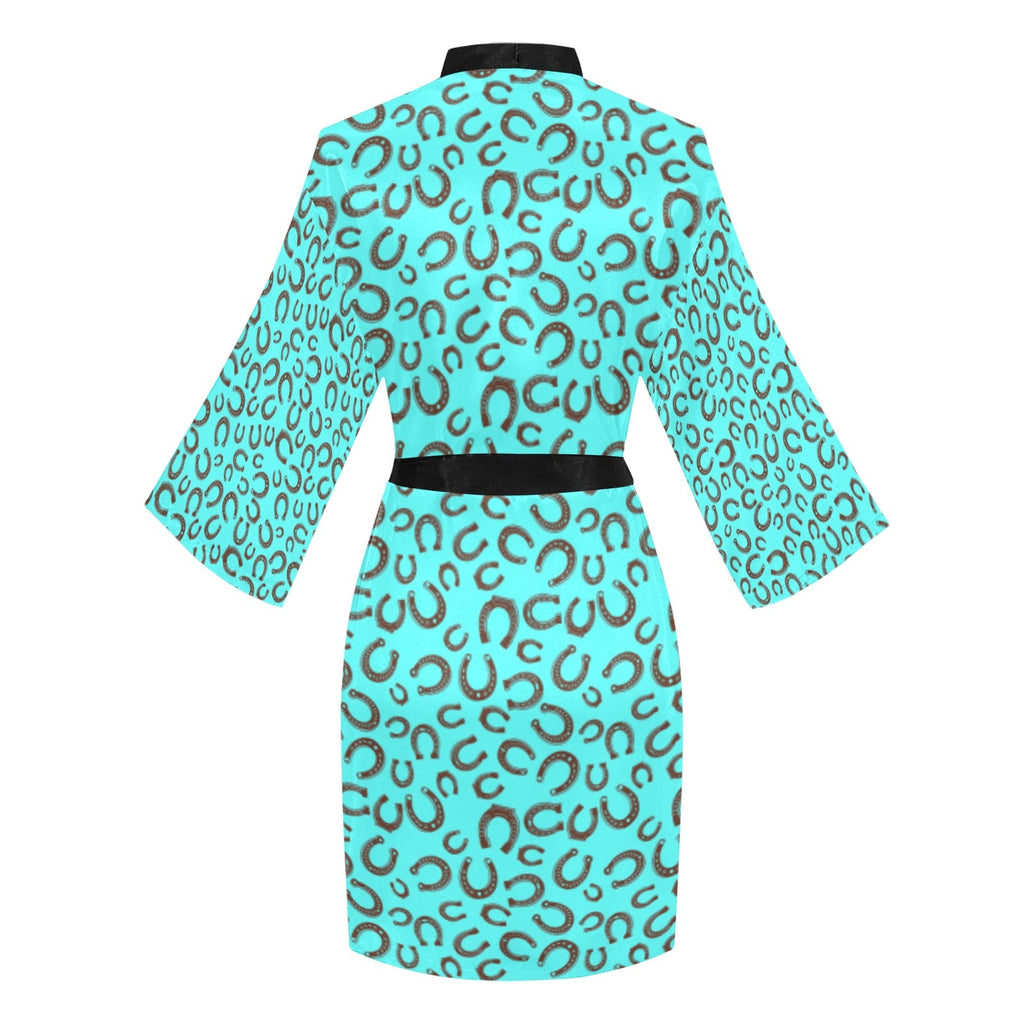 Baha Ranch Mini Turquoise Horeshoe Women's Lounge Kimono Robe by Baha Ranch Western Wear - product image 4