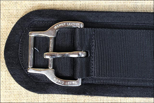 34 In. Weaver Black Felt Lined Straight Horse Cinch Roll Snug Buckle