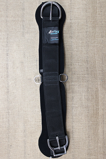 22 Inch Weaver Air Flex Straight Horse Cinch Girth Black Roll Snug Buckle