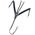 ExionPro Wide Elastic 3 Point Breastplate - Navy Blue Elastic with White Lines by Bridles & Reins