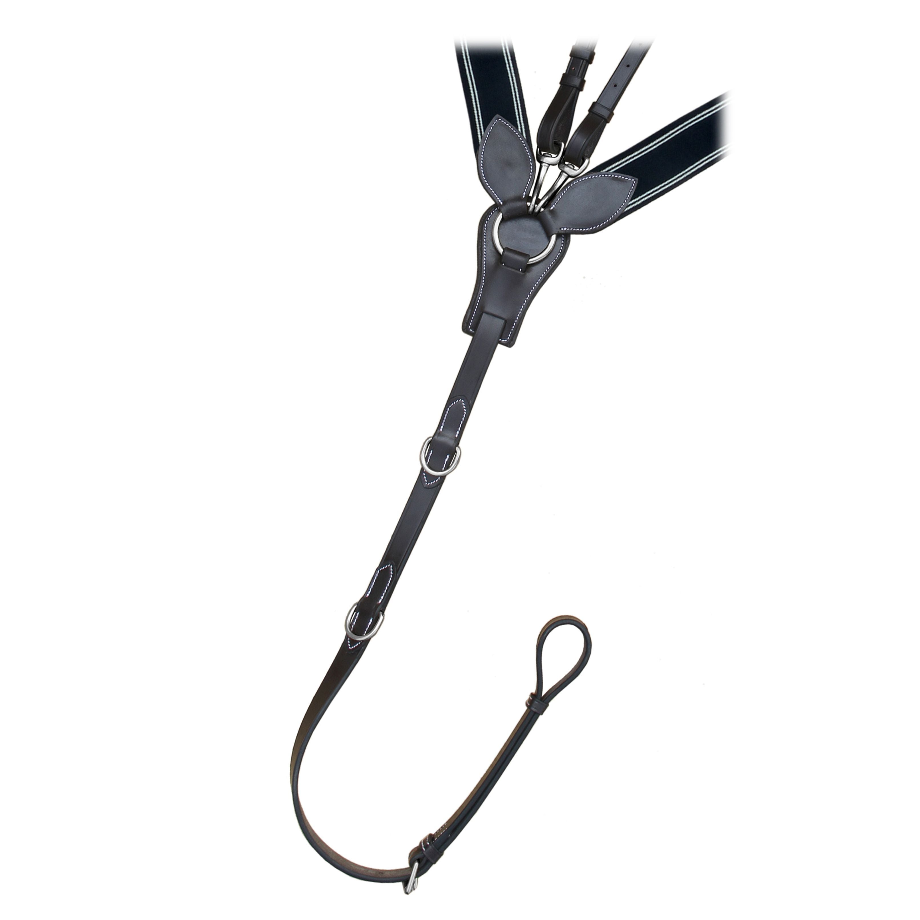 ExionPro Wide Elastic 3 Point Breastplate - Navy Blue Elastic with White Lines by Bridles & Reins - alternate view 7