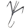 ExionPro Wide Elastic 3 Point Breastplate - Grey Elastic with White Lines by Bridles & Reins