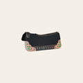 HILASON Western Wool Felt Horse Saddle Pad W/ Distressed Wear Leather | for Horses