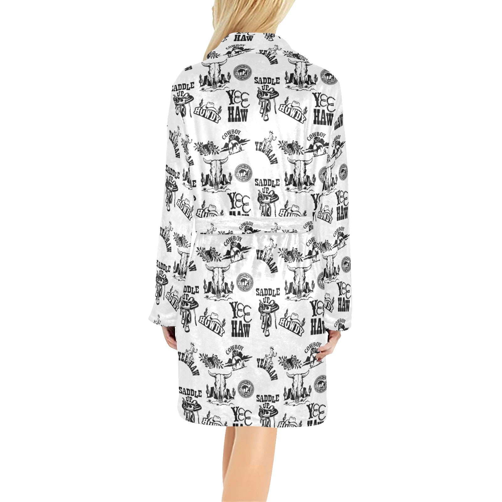 Baha Ranch Cowboy Print Women's Western Bath Robe by Baha Ranch Western Wear - product image 2