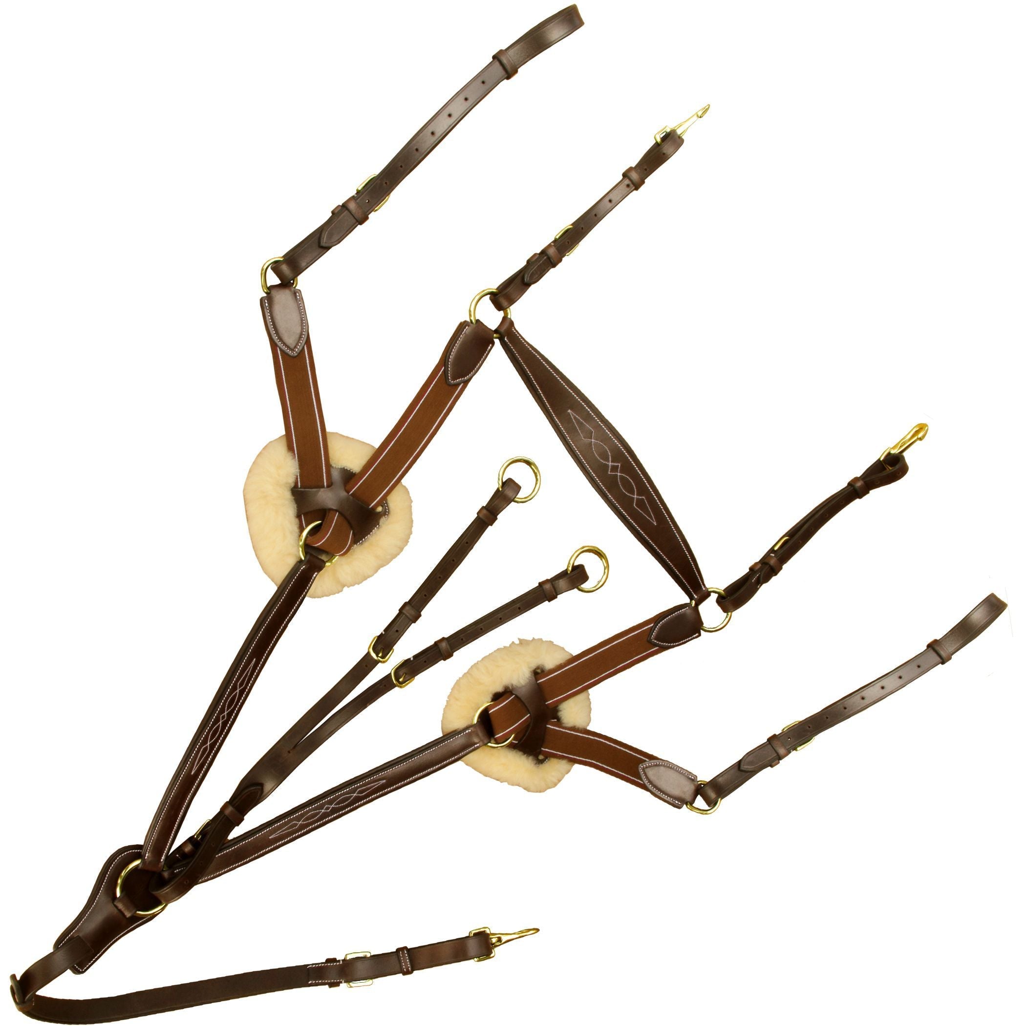 ExionPro 5 Point Breastplate - Matching Elastic by Bridles & Reins - alternate view 6