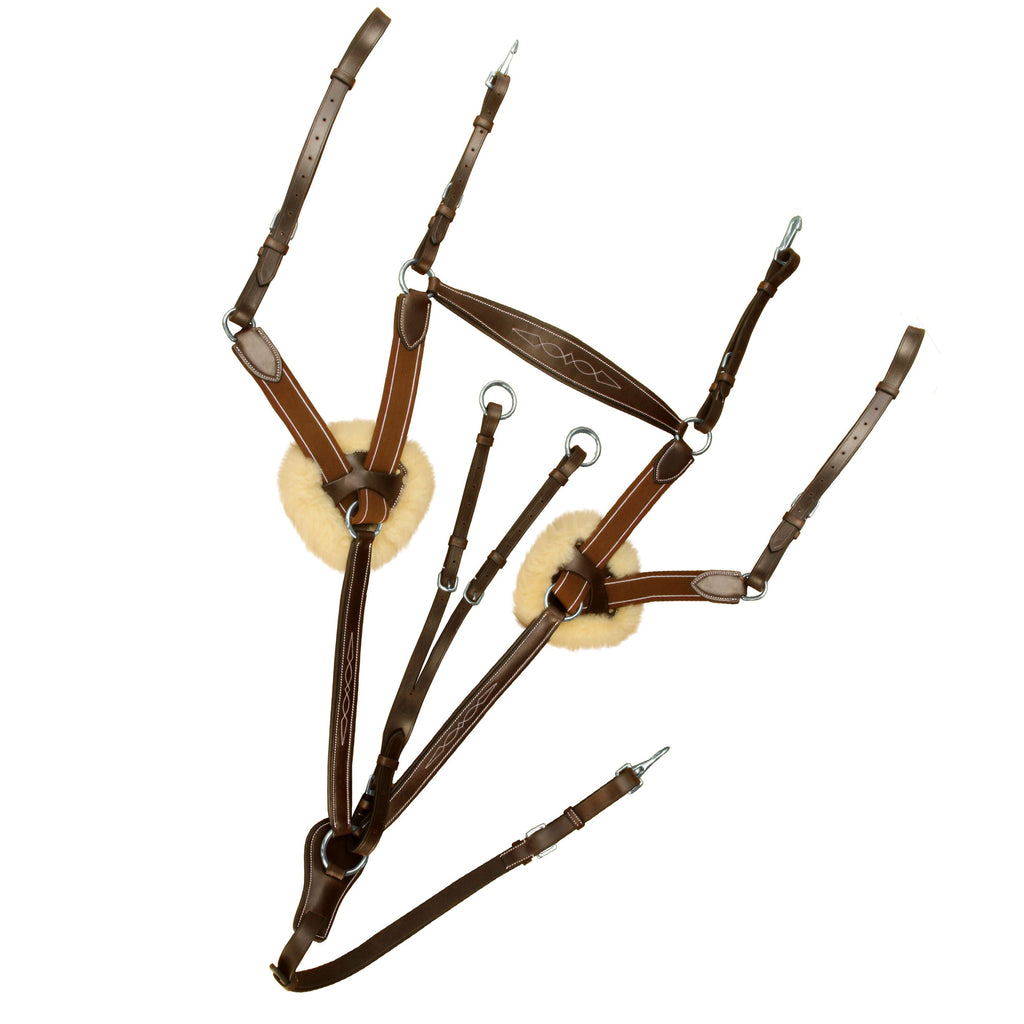 ExionPro 5 Point Breastplate - Matching Elastic by Bridles & Reins