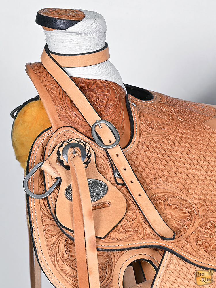Western Horse Wade Saddle American Leather Ranch Roping Tan Hilason