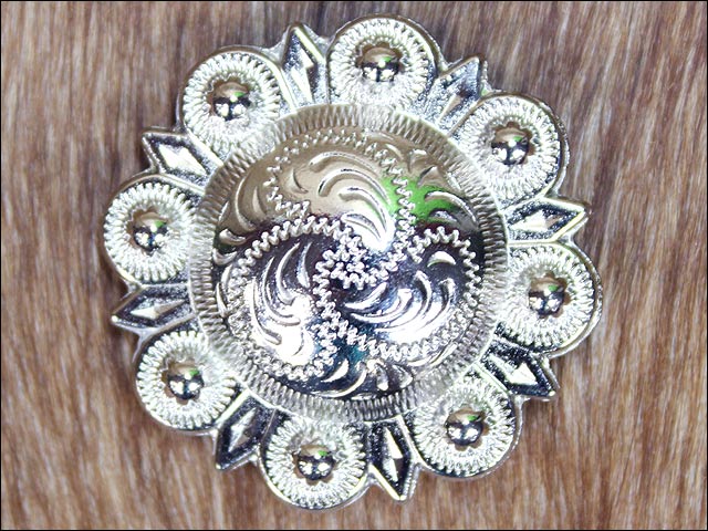 HILASON Western Screw Back Concho Nickle Finishberry Saddle Bling Cowgirl | Belt Slotted Conchos