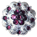 Hilason Amethyst Crystal Berry Concho - Headstall