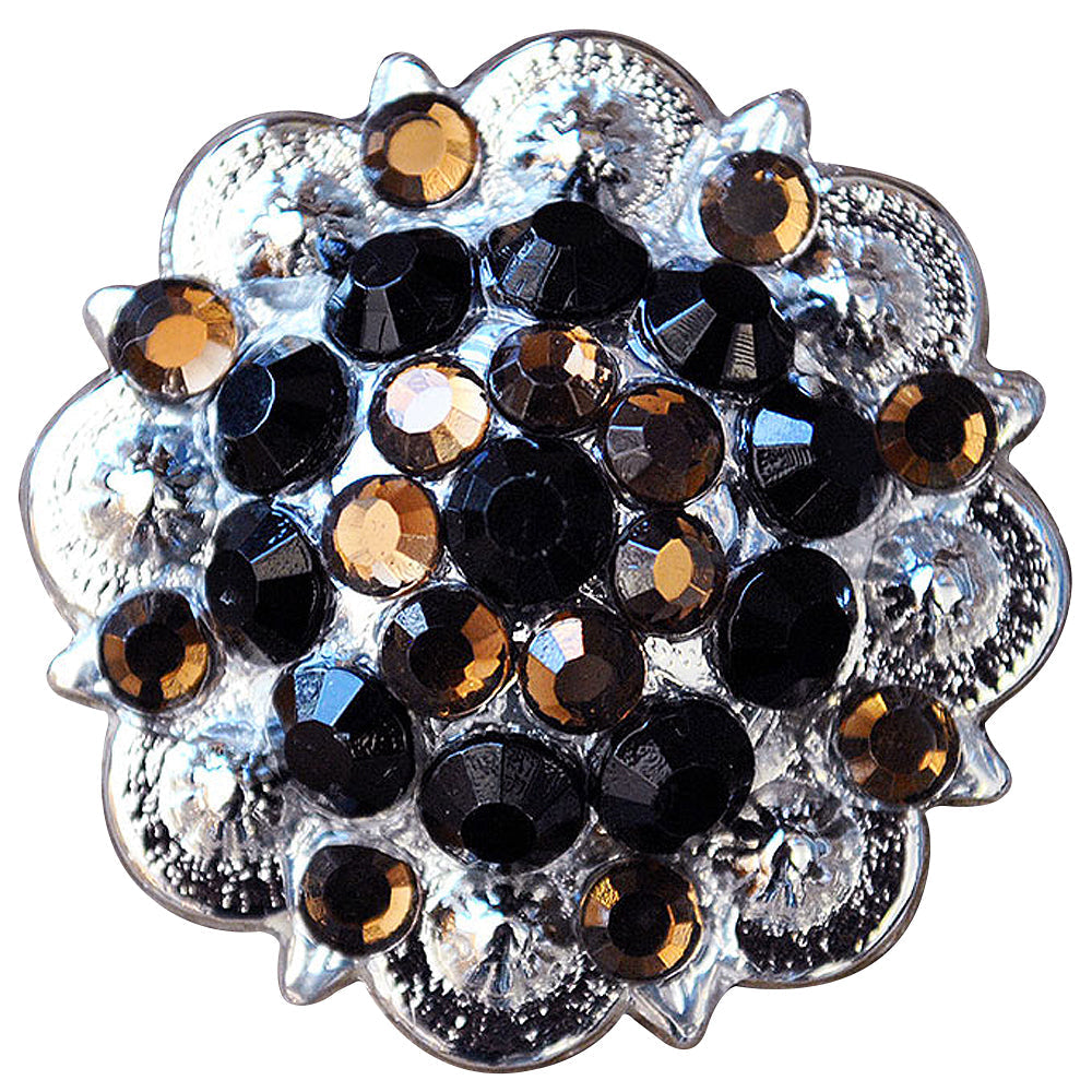 Black And Brown Crystals Berry Headstall Saddle Cowgirl Hilason
