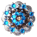 Hilason Western Berry Conchos Glass Rhinestones Bling 1.5" Tack Cowgirl