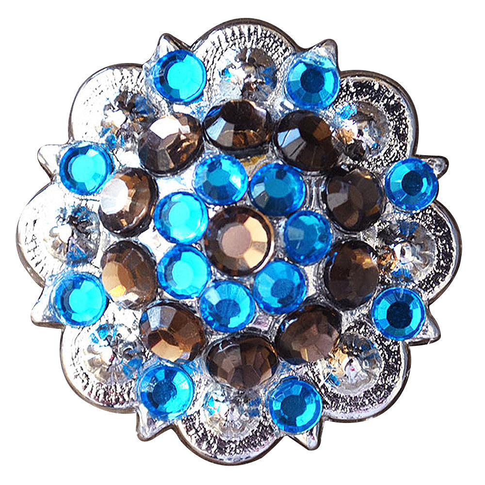 Hilason Western Berry Conchos Glass Rhinestones Bling 1.5" Tack Cowgirl
