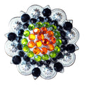 HILASON Western Nickle Plated Rhinestone Berry Concho Bling | Belt Slotted Conchos