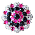 Black Hot Pink Crystals Berry Headstall Saddle Tack Hilason