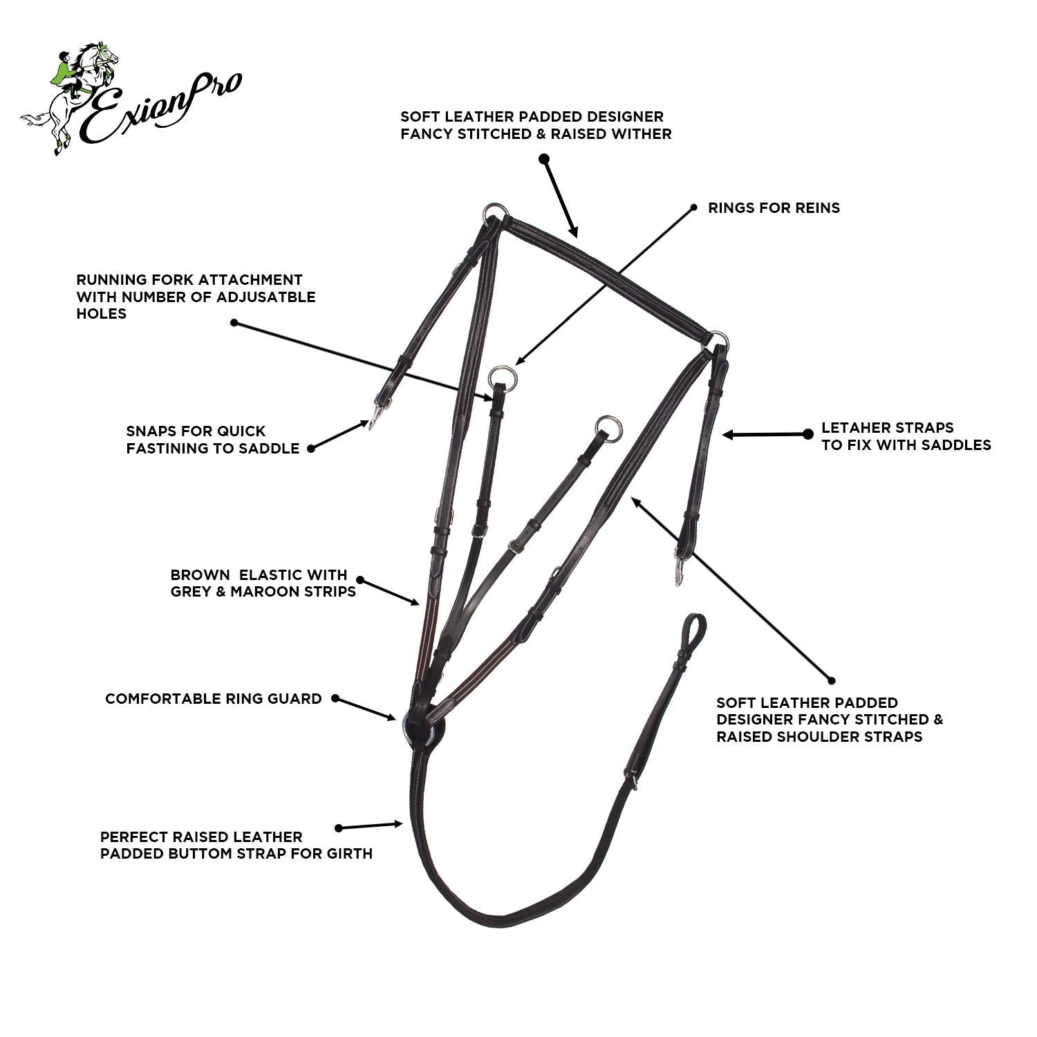 ExionPro Hunting Breastplate by Bridles & Reins - alternate view 7