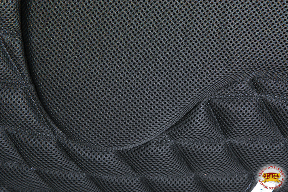 Hilason Memory Foam Saddle Pad Black – Breathable Quilted Non-Slip Horse Saddle