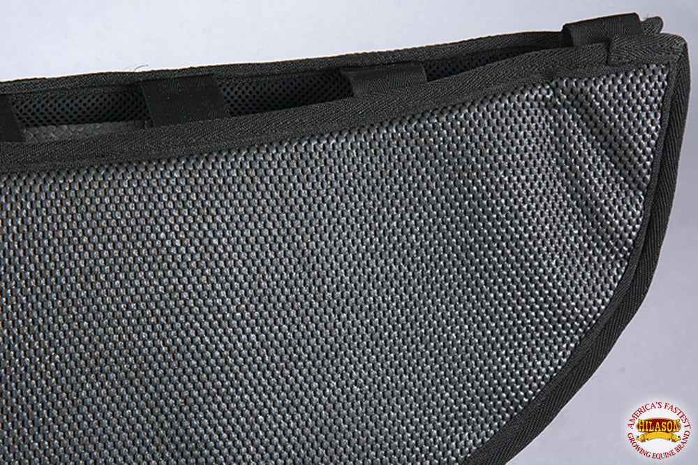 Hilason Memory Foam Saddle Pad Black – Breathable Quilted Non-Slip Horse Saddle