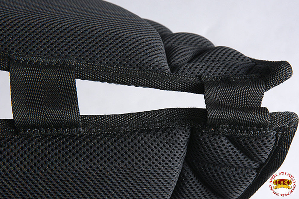 Hilason Memory Foam Saddle Pad Black – Breathable Quilted Non-Slip Horse Saddle